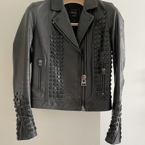 Black leather jacket